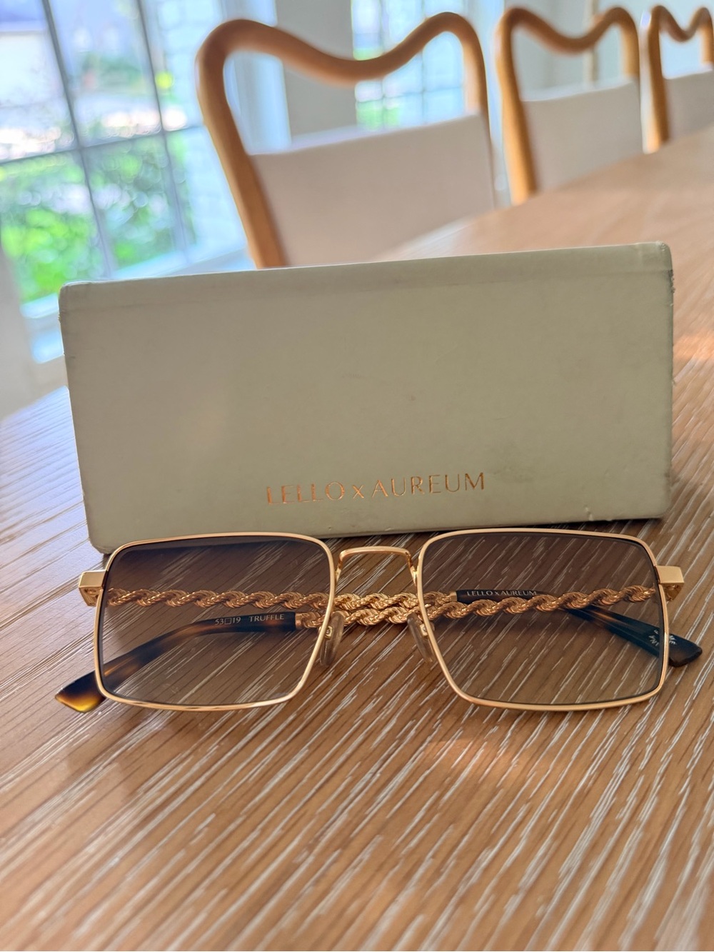 AUREUM Gold Frame Sunglasses with Truffle Gradient Lenses